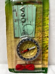 Coghlan’s Map Compass Deluxe W/ Lanyard PACKAGE SHOWS WEAR