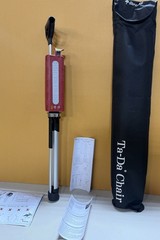 STEP2GOLD Ta-Da Chair Series 2, Portable Trekking Hiking Pole in Red 34.2″