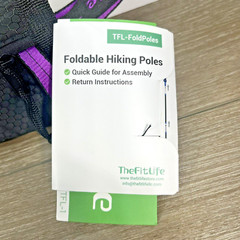The Fit Life Trekking Poles Folding Walking Sticks Hiking Purple with bag-NWT