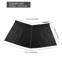 Outdoor Rainproof Rain Skirt Portable Foldable Hiking Skirt Silicone Coat NNMK