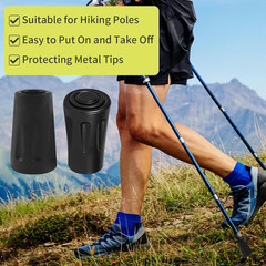 8 Pcs Trekking Pole Tips Replacement Protectors,Rubber Tips for Walking Sticks T
