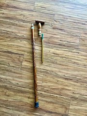 Michael Vignoles 38″ Walking Stick Ireland Claddagh Brass Mus Penny Flute Sealed