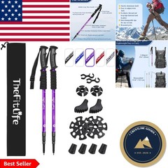 Collapsible Trekking Poles with Ergonomic Grip – Ideal for Hiking & Camping