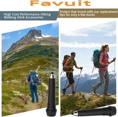 Rubber Trekking Pole Tips 4pcs Walking Hiking Stick Tips Universal Carbide Tips