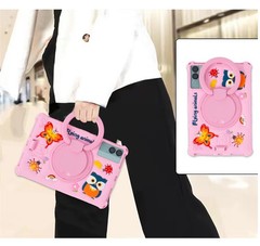 11-inch Android Tablet Case – Universal Cute Cartoon Case for ApoloSign, pink