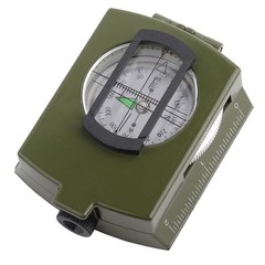 Outdoor Military Sighting Luminous Lensatic Waterproof Compass Army Green