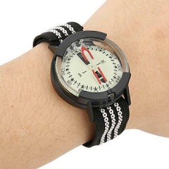 Portable Wrist Watch Compass Pocket Waterproof for Outdoor Camping Hiking Diving