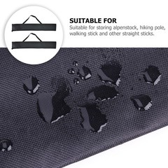 2Pcs Reusable Black Alpenstock Storage Bags Carrying Bags for Hiking