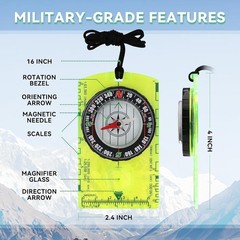 Compass Hiking Survival, Wilderness Survival Compass for Kids- Magnetic Gear …