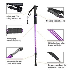 Trekking Poles Shock Absorbing Adjustable Hiking or Walking Sticks for Hiking…