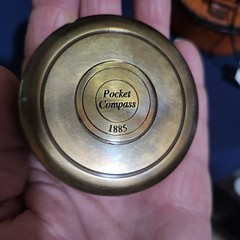 Pocket Wanderer’s Compass. With Case And Tag