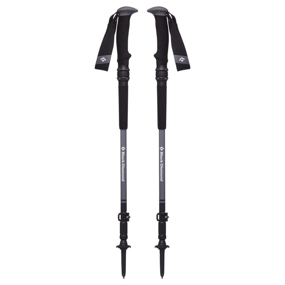 BLACK DIAMOND Trail Pro Shock Trekking Poles 105-140 cm (Shock Grip), Granite