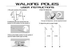 HBXCWYJ Collapsible Trekking Poles: Lightweight Alloy, Adjustable, 5-in-1 Tips