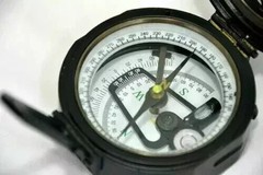 Geological Brunton Compass with Leather Case Pocket Transit Surveying Tool