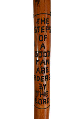 Walking Stick, Bible Verse – Carving – “The Steps of a Good Man are Ordered….