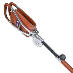 Outdoor Shooting Stick Spectator Japanese Adjustable Leather Walking Seat Tan