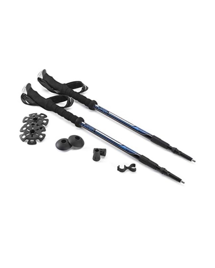 Trekking Poles, Twist Blue EVA One Size-Cascade Mountain Tech