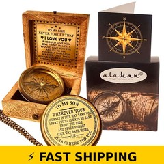 Engraved Compass Gift for Son – Inspirational Quote – ALADEAN