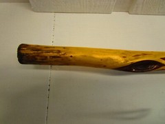 Wood Walking Stick 39.5″ Vintage Handmade Wood Macrame Wall Hanging Top💙