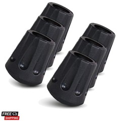 Replacement Hiking Pole Tips – Pack of 6 Walking Stick Tip Protectors
