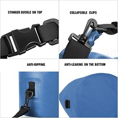 Dry Bag Waterproof, 2L//10L/20L/30L/40L Floating and Lightweight 5L Sky Blue