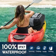 Waterproof Backpack Roll Top Dry Bag Kayak Dry Backpack IPX7 60L Black/Grey