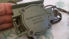 1977 U.S. Cammenga Phosphorescent Military Compass Model 27 With Pouch