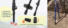 Trekking Pole Tips – Walking Sticks Replacement Tip Protectors – 11mm Hole