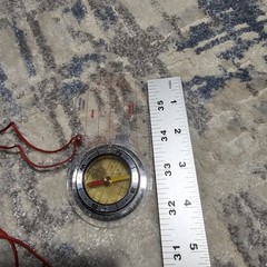 Taylor 2918 Orienteering Map Compass with Lanyard Made in Japan Vintage