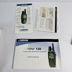 Garmin Rino 120 Handheld Hiking GPS Navigator 2-way Radio Tested IOB