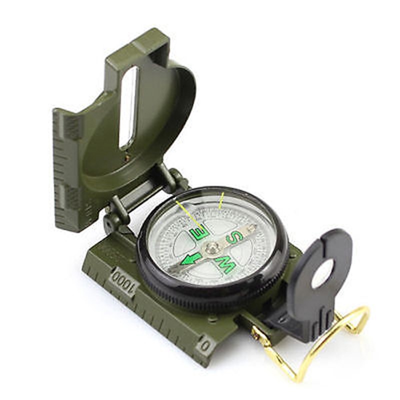 New Style Outback MILITARY LENSATIC Ranger Compass with Ruler Army Green Pocket