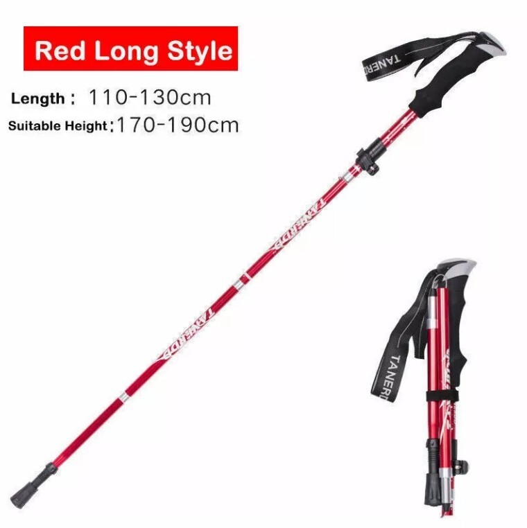 Lightweight Anti Shock Walking Trekking Hiking Stick Pole Alpenstock for Sports