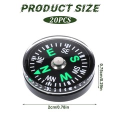 20PCS Compass Button Mini Pocket Hard Shell Liquid Filled Mini Small Button C…