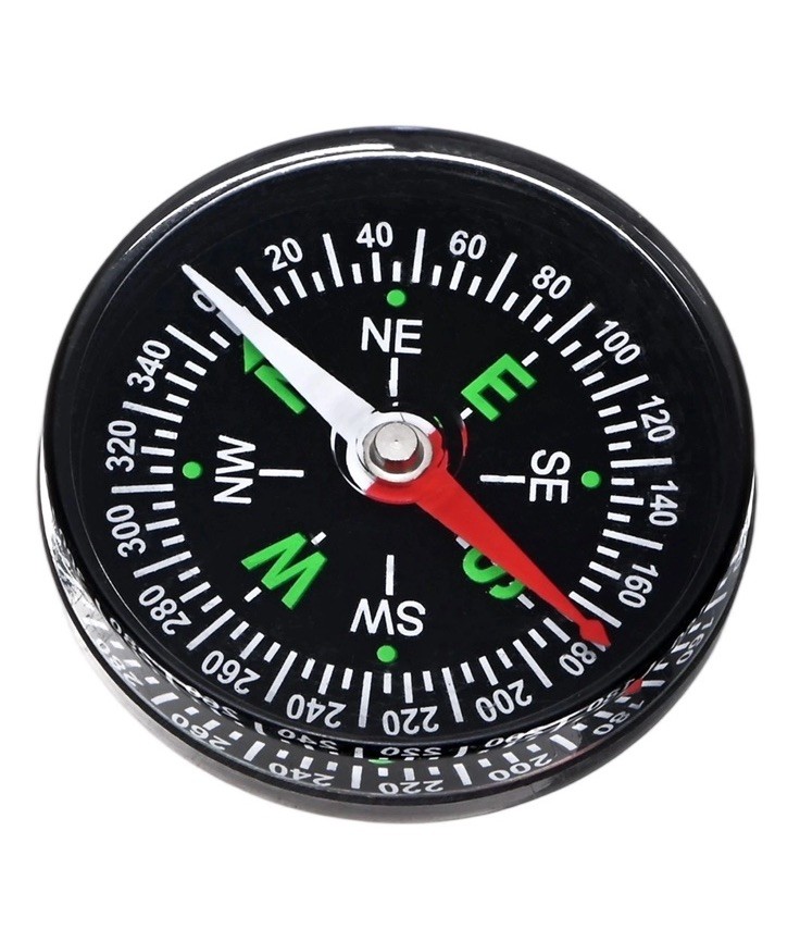 40mm Mini Compass [1PCS] – Pocket Oil Filled Small Compass Bulk – [Black]