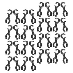 40Pcs Walking Stick Clamps Black Plastic Fastener Secure Lock for Outdoor Hiking