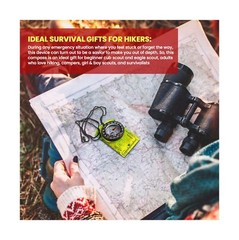 Orienteering Compass Hiking Backpacking Compass | Advanced Scout Compass Camp…