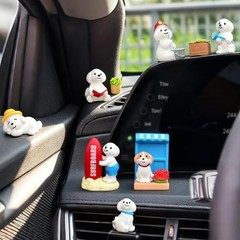 Mini Dog Figurines Cute Car Dashboard Decor, 12 Pcs Dog Car Accessories