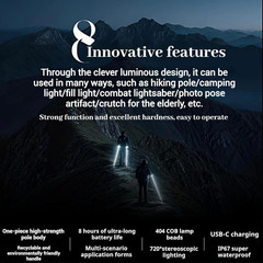 The New LED Illuminated Hiking Poles Launched in 2026 Are Suitable for Night Hik