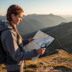 Map Measuring Meter Scale Mileage Odometer for Outdoor Camping Hiking