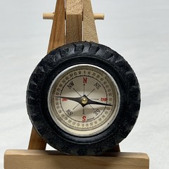 Vintage Retro 1950’S 60s Toy Tire Compass Japan 2 Inch Antique