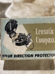 Vintage Engineer’s Lensatic Compass NOS Hunters Campers original box and pouch
