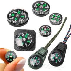10Pcs Mini Compass Button Zip Watch Strap Survival Bushcraft Camping Part