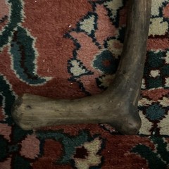 Hand Carved Natural Wood Hiking Walking Stick Cane Great Handle 35 1/2”(or Less)