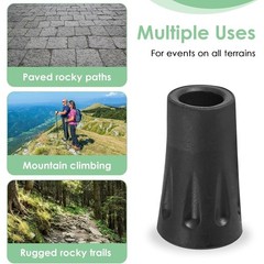 Heavy Duty Walking Stick Tips 6-Pack – Non-Slip Rubber Ferrules for Trekking