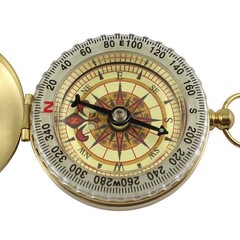 Luminous Brass+ABS Watch Style Military Army Compass Outdoor Camping Keychain