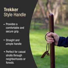 Lightweight Handcrafted Pine Walking Stick Natural Wooden Hiking Staff USA Made