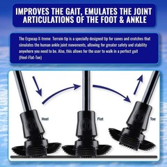 Universal Terrain Spike for Crutches and Trekking Pole