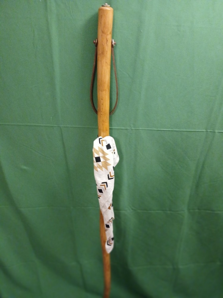 HIKING STICK MADE FROM NM YUCCA PLANT 55″X15.2OZ BANADANA WITH HOLDER INCLUDED
