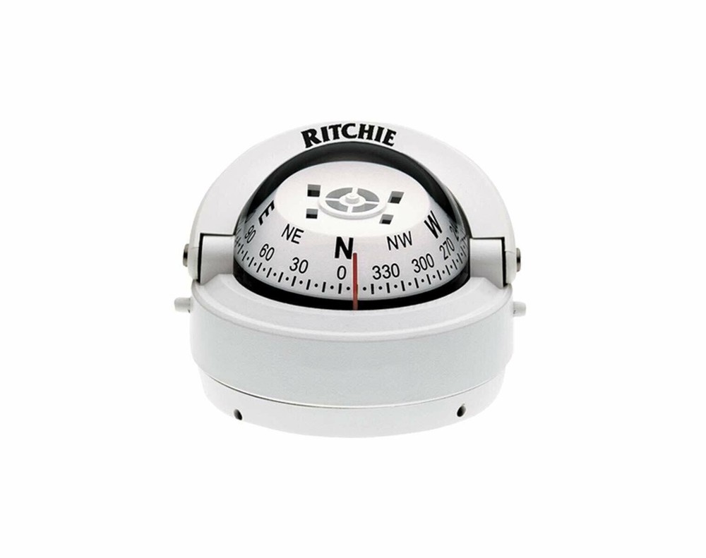 Ritchie Explorer Surface Mount 2.75 In Direct Read Dial Compass White S-53W