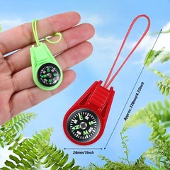 Compass for Kids Hiking and Survival Small Mini Pocket Compasses Keychain 25